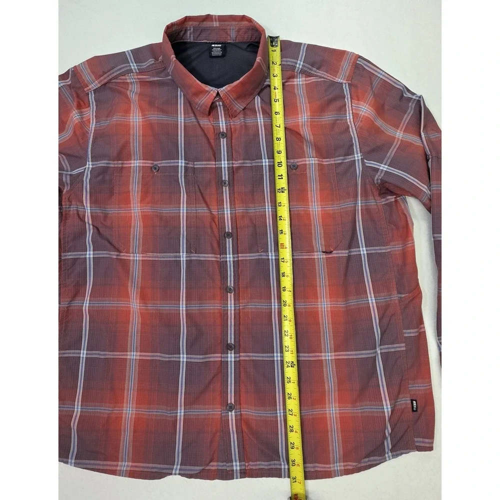 REI Co-Op Shirt Mens 3XL Nylon Plaid Button Up Vented Outdoor Hiking LIMITED USE